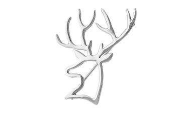 Silhouette Stag Head Brooch
