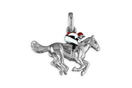 Horse and Jockey Necklace 